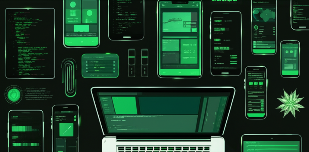 Mobile application development illustration